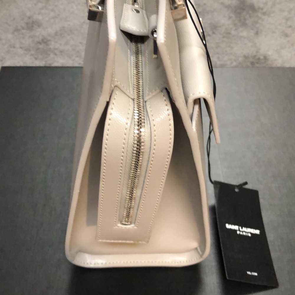 Women’s YSL grey leather tote bag - Picture 3 of 11